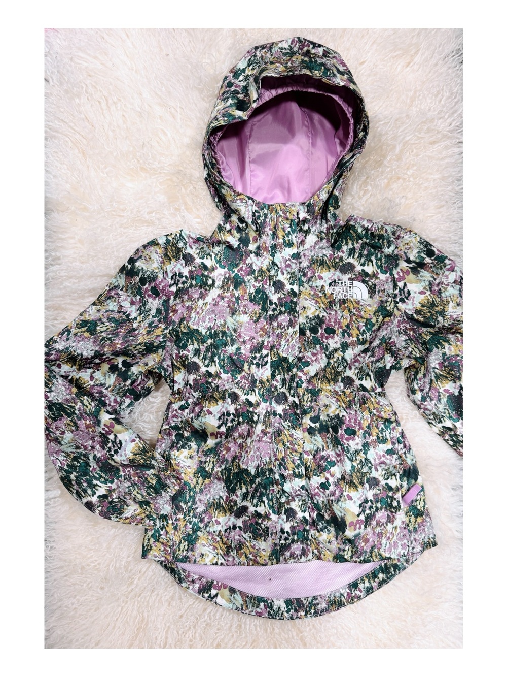 The North Face Girls DryVent Rain Jacket – Floral Print – Size S (7/8)